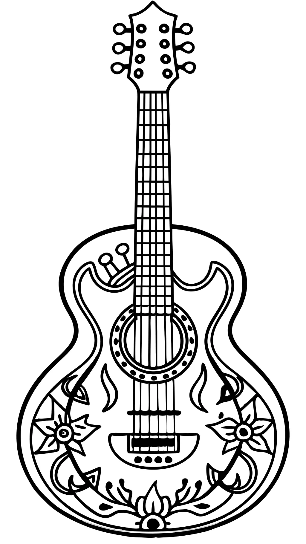 coloriages de guitare